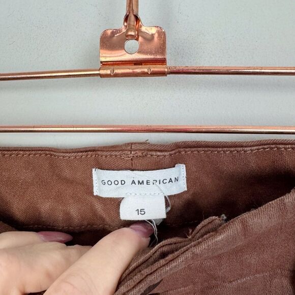 GOOD AMERICAN | Good Legs Burnt Caramel Brown Coated Jeans Women’s Size 15 - Picture 9 of 14
